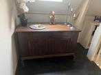 Antieke eiken dekenkist, Ophalen, Gebruikt, 50 tot 100 cm, Eikenhout