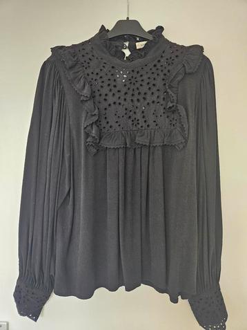 Sofie Schnoor Zwarte Blouse Maat L beschikbaar voor biedingen