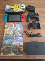 Nintendo Switch met accessoires en spellen, Ophalen, Met games, Zo goed als nieuw, Switch Original
