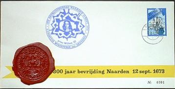 300 jaar bevrijding Naarden op 12 september 1673, lakzegel beschikbaar voor biedingen