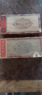 Houten Willem II,  sigarenkistjes / doosjes, Ophalen of Verzenden, Tabaksdoos of Verpakking