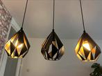 Eglo hanglamp carlton 1 3-lichts - zwart/koper, Huis en Inrichting, Lampen | Hanglampen, Ophalen