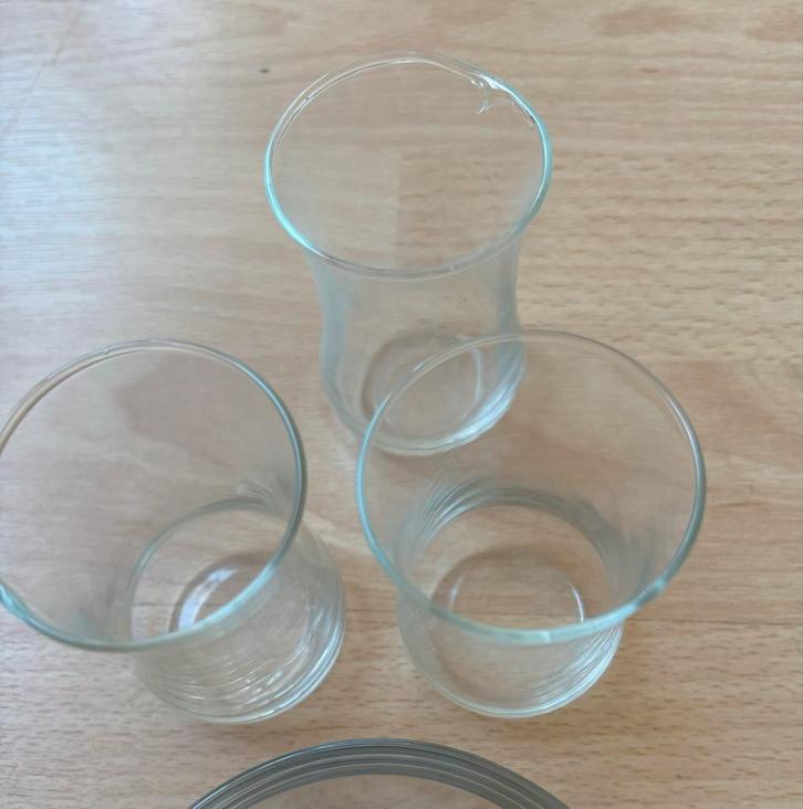 Turkse Theeglazen met Schotels 12-delig, Huis en Inrichting, Keuken | Servies, Nieuw, Kop(pen) en/of Schotel(s), Effen, Glas, Ophalen of Verzenden