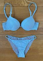 Lichtblauw lingeriesetje met kant, Verzenden, Blauw, Setje