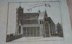 02 / Middelburg de Kathedraal   Ets 18e Eeuw, Antiek en Kunst, Kunst | Etsen en Gravures, Ophalen of Verzenden