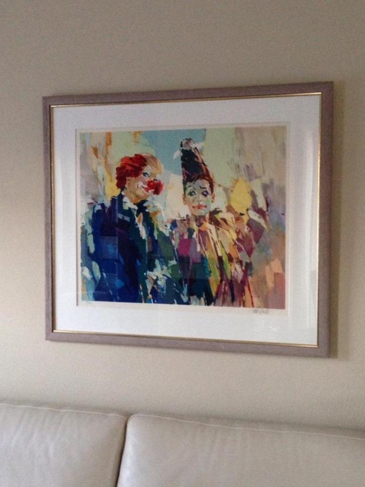 Paul Rouwette clowns gesigneerd en ingelijst, Antiek en Kunst, Kunst | Schilderijen | Klassiek, Ophalen