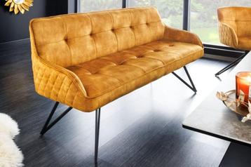 eettafelbank geel of beige 165 cm NIEUW VOORRAAD beschikbaar voor biedingen