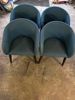 4 eetkamerstoelen, Huis en Inrichting, Fauteuils, Ophalen, Zo goed als nieuw, Stof, 50 tot 75 cm