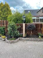Tuinlaarn op eiken paal, Tuin en Terras, Buitenverlichting, Minder dan 50 watt, Staande lamp, Nieuw, Ophalen of Verzenden