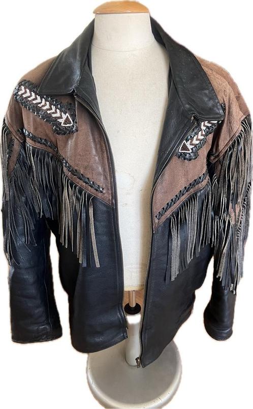 MDM  Biker Indian Style Leather Jacket 3XL, Motoren, Kleding | Motorkleding, Jas | leer, Tweedehands, Ophalen of Verzenden