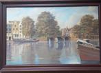 Mooi schilderij  Amsterdamse gracht, Antiek en Kunst, Ophalen of Verzenden
