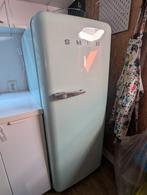 SMEG koelkast met vriesvak watergroen, Witgoed en Apparatuur, Koelkasten en IJskasten, Ophalen, 200 liter of meer, 160 cm of meer