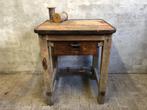 Vintage industriele werkbank met lade | industrieel dressoir, Ophalen, Gebruikt, 70 tot 120 cm
