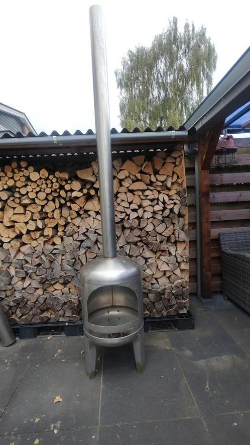 Rvs terraskachel, Tuin en Terras, Tuinhaarden, Zo goed als nieuw, Ophalen