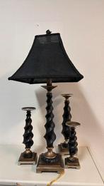 Lamp met 3 bijpassende kandelaars + 2 steunen, Ophalen, Zo goed als nieuw, Kunststof, 75 cm of meer