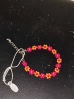 Handgemaakte Bloemenarmband - Roze & Oranje, Ophalen of Verzenden, Nieuw