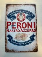 Peroni Nastro Azzurro Metalen bord 30 bij 20, Verzamelen, Ophalen of Verzenden, Gebruikt