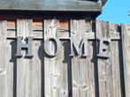 Stoere metalen letters HOME in matzwart, Ophalen of Verzenden, Gebruikt