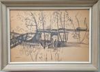 Johan Dijkstra - Groninger Ploeg originele tekening, Antiek en Kunst, Ophalen of Verzenden