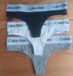 3 nieuwe calvin klein strings xs, Calvin Klein, Verzenden, Zwart, String