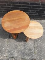 Bijzet- plantentafels hout, Huis en Inrichting, Woonaccessoires | Zuilen en Pilaren, Ophalen, Gebruikt