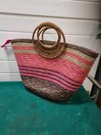 strandtas / boodschappentas rotan gekleurt, Sieraden, Tassen en Uiterlijk, Tassen | Damestassen, Ophalen of Verzenden, 'T Olde Gre-j
