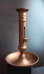 Antiek bronzen kandelaar verstelbare kroonluchter, Ophalen of Verzenden, Koper of Brons