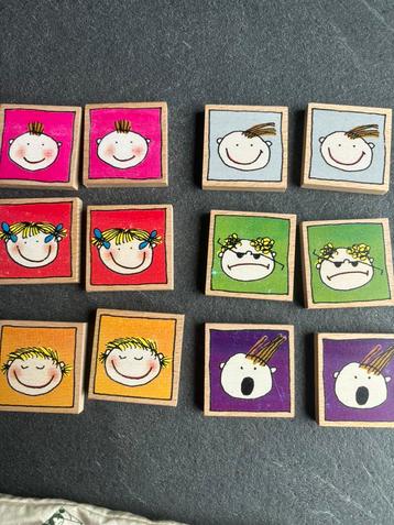 Leuk houten memorie spel van Janbibejan in opbergzakje beschikbaar voor biedingen