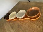 Retro servies set olijf / noten / sausjes, Ophalen of Verzenden, Effen, Porselein, Schaal of Schalen