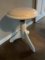 Witte pianokruk, Huis en Inrichting, Krukjes, Ophalen of Verzenden, Zo goed als nieuw, Hout