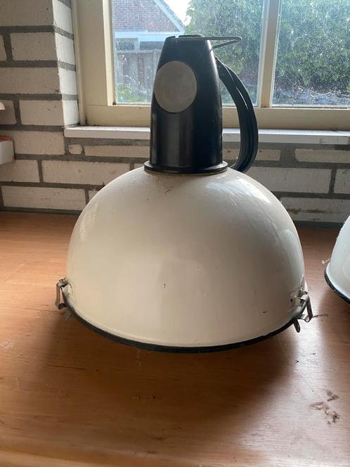 Oude Fabriekslamp, Huis en Inrichting, Lampen | Hanglampen, Gebruikt, Minder dan 50 cm, Ophalen of Verzenden