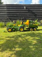 Rolly toys traptractor John Deere 7930 + halfpipe aanhanger, Ophalen, Gebruikt, Overige merken, Met kar of aanhanger