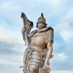 Antiek groot Frans ridder beeld, Antiek en Kunst, Ophalen of Verzenden