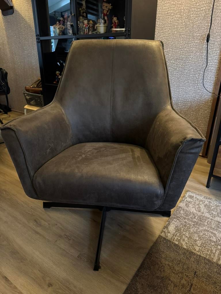 Draaifauteuil Pronto, Ophalen, 75 tot 100 cm, Zo goed als nieuw, Stof