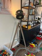 Industriële Vloerlamp met Statief, Huis en Inrichting, Ophalen, Zo goed als nieuw, Hout, 150 tot 200 cm