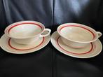 Lotje van 2 antieke thee kop en schotels, Antiek en Kunst, Antiek | Servies los, Verzenden
