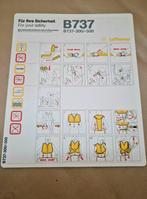 Lufthansa Star Alliance B737 B737-300/-500 flight safetycard, Ophalen of Verzenden, Zo goed als nieuw, Kaart, Foto of Prent