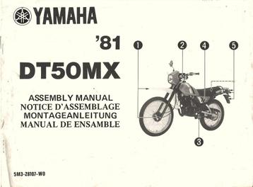 Yamaha DT50 MX assembly manual (2368z) bromfiets beschikbaar voor biedingen