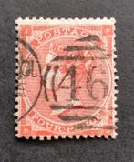 ENGELAND Victoria 4d. pale-red SG82 type B plate 4, Postzegels en Munten, Postzegels | Europa | UK, Verzenden, Gestempeld