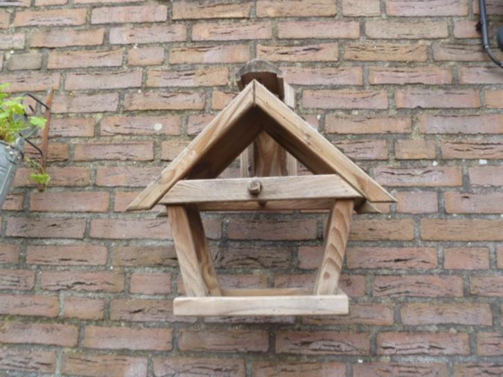 Vogel- voederhuisje. Hangend, hout, 2 delig., Tuin en Terras, Vogelhuisjes en Vogelbaden, Gebruikt, Ophalen of Verzenden