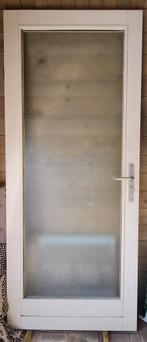 Buitendeur voor schuur of achterdeur, driepuntsluiting., 80 tot 100 cm, Gebruikt, Hout, Buitendeur