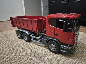 Bruder 03522 Scania R-serie Vrachtwagen met Afzetcontainer   beschikbaar voor biedingen
