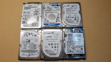 5x Verschillende merken Hardeschijven 2,5" 500gb = 30euro beschikbaar voor biedingen
