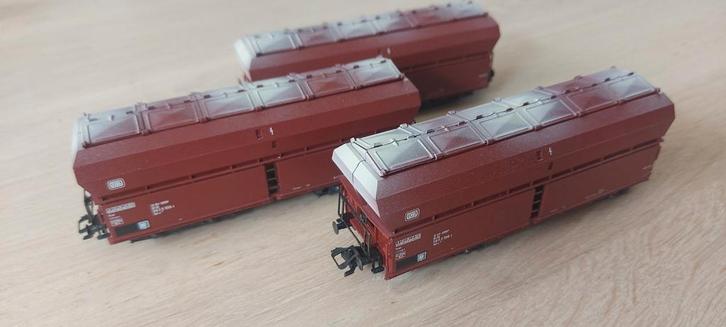 3 Märklin DB Fad grootvolumewagens+ klepdeksels artnr 4626, Hobby en Vrije tijd, Modeltreinen | H0, Zo goed als nieuw, Wagon, Wisselstroom
