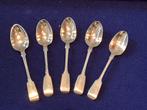 5 zilveren lepels/silver tea spoons Sterling Londen gekeurd, Ophalen of Verzenden