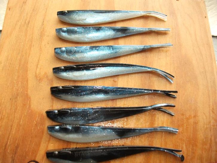 8 stuks Mann"s Q-Fish / roofvis shads / kunstaas shads, Watersport en Boten, Hengelsport | Roofvissen, Nieuw, Overige typen, Ophalen of Verzenden