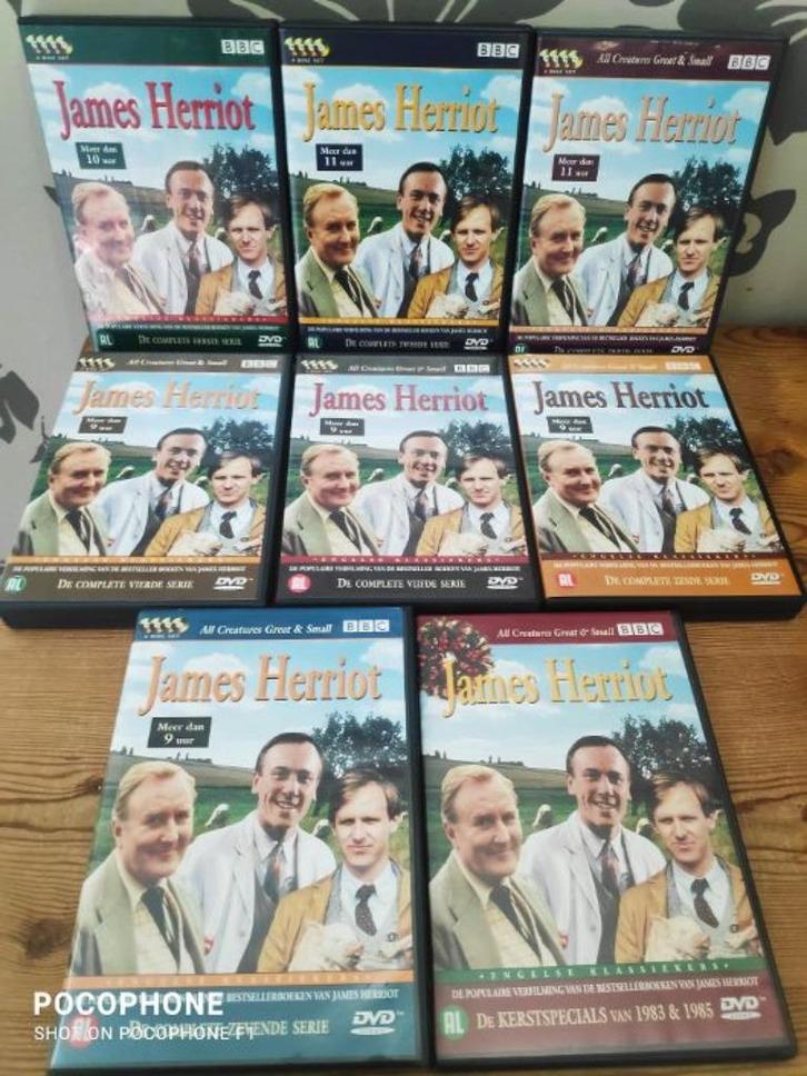 JAMES HERRIOT - DE COMPLETE SERIE 1 T/M 7 + KERSTSPECIALS, Cd's en Dvd's, Dvd's | Tv en Series, Zo goed als nieuw, Drama, Boxset