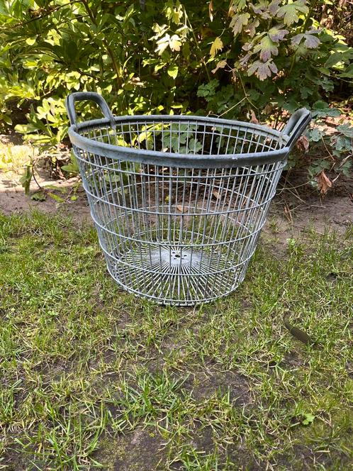 Vintage Plukmand / Aardappelmand, Huis en Inrichting, Woonaccessoires | Schalen en Manden, Zo goed als nieuw, Mand, Rond, Overige materialen