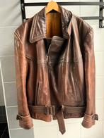 Stoer leren jack, Ophalen, Gedragen, Maat 48/50 (M), Bruin