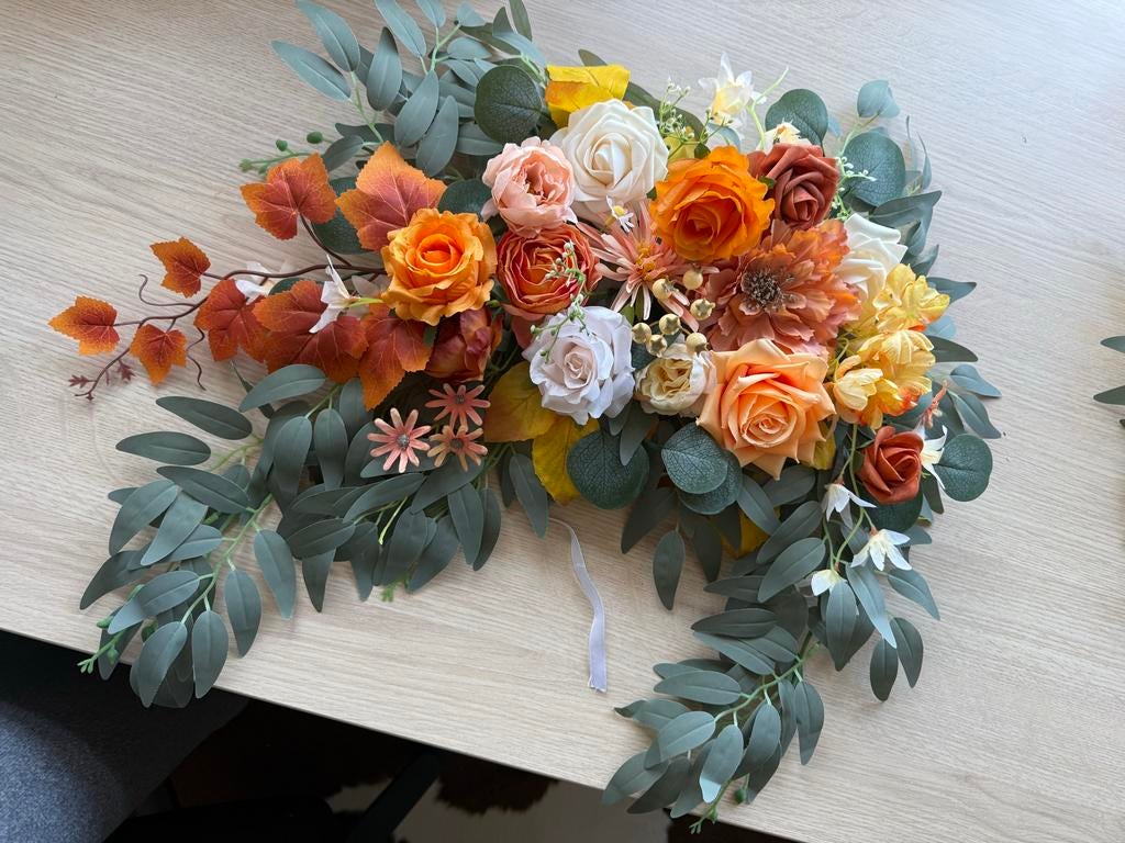 Bruiloft decoratie herfst zomer bloemen slinger, Ophalen of Verzenden, Gebruikt, Versiering, Geboorte of Huwelijk